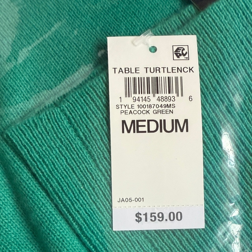 Peacock Green Cashmere turtleneck  for Women - Picture 4 of 8